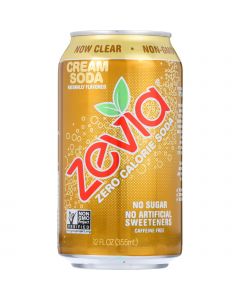 Zevia Soda - Zero Calorie - Cream Soda - Can - 6/12 oz - case of 4