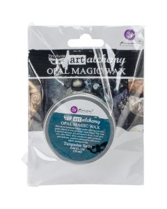 Prima Marketing NEW! Finnabair Art Alchemy Opal Magic Wax .68 Fluid Ounce-Turquoise Satin