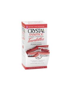 Crystal Essence Mineral Deodorant Towelette - Pomegranate - Case of 48