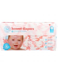 The Honest Company Diapers - Giraffes - Size 2 - Babies 12 to 18 lbs - 40 count - 1 each