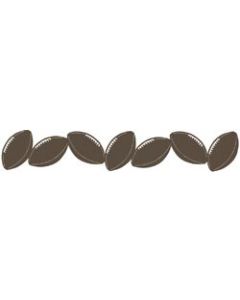 Scrapbook 101 Cardstock Laser Die-Cut Border 2.5"X12"-Footballs