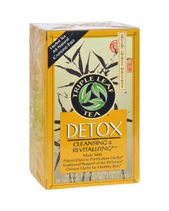 Triple Leaf Tea Detox Tea - 20 Tea Bags - Case of 6