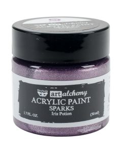 Prima Marketing NEW! Finnabair Art Alchemy Sparks Acrylic Paint 1.7 Fluid Ounces-Iris Potion