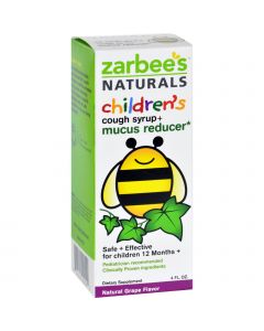 Zarbee's Naturals Children's Mucus Relief + Cough Syrup - Grape - 4 oz - Zarbee's Naturals Children's Mucus Relief + Cough Syrup - Grape - 4 oz