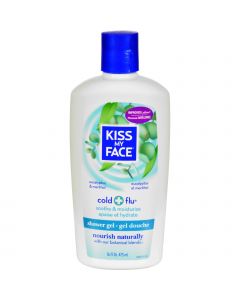 Kiss My Face Bath and Shower Gel Cold And Flu Eucalyptus and Menthol - 16 fl oz
