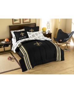 The Northwest Company Saints Twin/Full Chenille Embroidered Comforter Set (64x86) with 2 Shams (24x30) (NFL) - Saints Twin/Full Chenille Embroidered Comforter Set (64x86) with 2 Shams (24x30) (NFL)