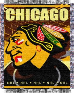 The Northwest Company Blackhawks 48"x 60" Triple Woven Jacquard Throw (NHL) - Blackhawks 48"x 60" Triple Woven Jacquard Throw (NHL)