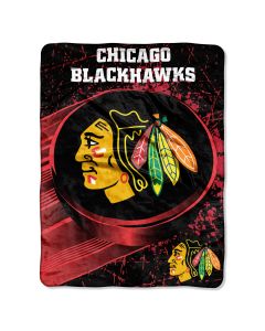 The Northwest Company Blackhawks   "Ice Dash" Micro Raschel Throw