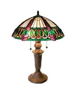 Warehouse of Tiffany Tiffany-Style Classic Jeweled Table Lamp