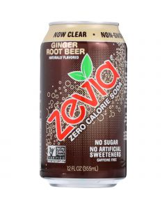 Zevia Soda - Zero Calorie - Ginger Root Beer - Can - 6/12 oz - case of 4