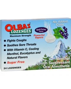Olbas Lozenges Sugar-Free Black Currant - 24 Lozenges - Case of 12