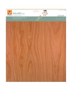 Arc Crafts BARC Wood Sheet W/Adhesive Backing 12"X12"-Cherry