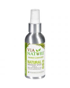 Via Nature Deodorant - Spray - Rosemary and Sandalwood - 4 fl oz