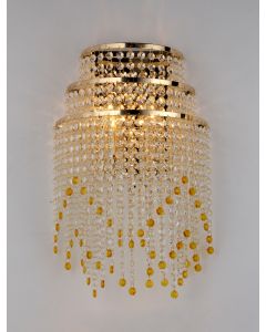 Warehouse of Tiffany Golden Heap Crystal Wall Lamp