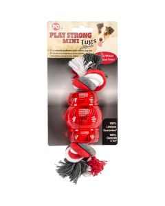 Ethical Pets Play Strong Rubber Chew With Rope 2.75"-