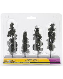 Woodland Scenics Conifer Trees 4" To 6" 4/Pkg-