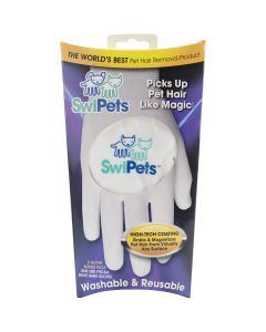Swipets White Hair Cleaning Glove 2/Pk-