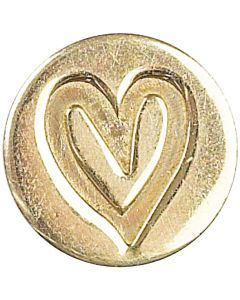 Manuscript Pen Decorative Sealing Coin .75"-Heart