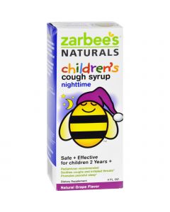 Zarbee's All Natural Children's Nightime Cough Syrup - Grape - 4 oz