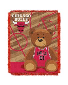 The Northwest Company Bulls  Baby 36x46 Triple Woven Jacquard Throw - Half Court Series