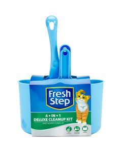Fetch For Pets Fresh Step Deluxe Cleanup Kit-Scooper, Dust Pan, Broom & Caddy