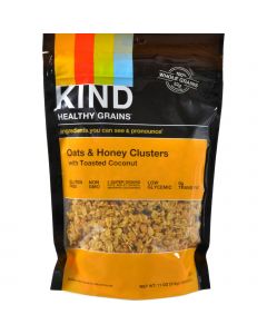 Kind Healthy Grains Oats and Honey Clusters with Toasted Coconut - 11 oz - Case of 6