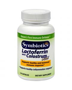 Symbiotics Lactoferrin with Colostrum Plus - 480 mg - 120 Capsules