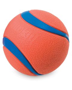 Petmate Chuckit Ultra Ball Dog Toy 1 pack Extra Large Orange/Blue 3.5" x 3.5" x 3.5"