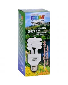 Ecolume Spiral Compact Fluorescent 3 Way Bulb.