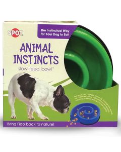Ethical Pets Animal Instincts Slow Feed Bowl 10"-Green