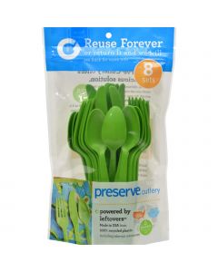 Preserve Heavy Duty Cutlery - Apple Green - Case of 12 - 24 Count