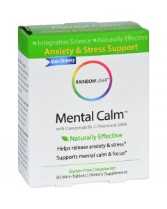 Rainbow Light Mental Calm - Stress and Anxiety Support - 30 Tablets
