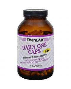 Twinlab Daily One Caps without Iron - 180 Capsules