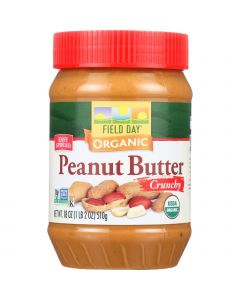 Field Day Peanut Butter - Organic - Crunchy - Salted - 18 oz - case of 12