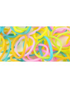 Midwest Design Loom Bands 500/Pkg W/25 Clasps-Pastel