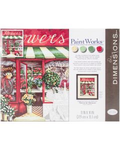 Dimensions Paint Works Paint By Number Kit 11"X14"-Flower Shoppe