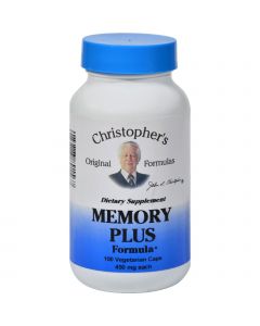 Dr. Christopher's Formulas Dr. Christopher's Original Formulas Memory Plus Formula - 450 mg -100 Caps