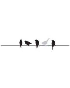 Penny Black Mounted Rubber Stamp 1"X4"-Birds On Wire