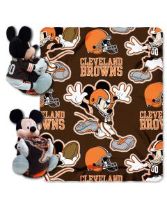 The Northwest Company Browns 40"x50" Mickey Hugger w/ Fleece Throw (NFL) - Browns 40"x50" Mickey Hugger w/ Fleece Throw (NFL)