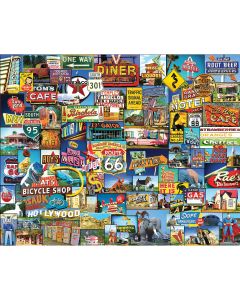 White Mountain Puzzles Jigsaw Puzzle 1000 Pieces 24"X30"-Roadside America
