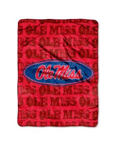 The Northwest Company Mississippi Micro Grunge  Micro 46x60 Raschel Throw (College) - Mississippi Micro Grunge  Micro 46x60 Raschel Throw (College)