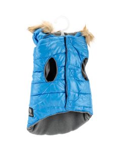 Bh Pet Gear Puff Coat W/Hood Extra Small 11"-13"-Imperial Blue/Sedona Sage