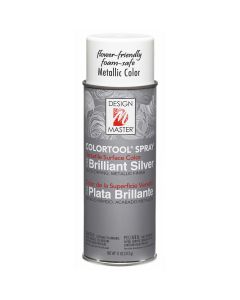 Design Master Colortool Metallic Spray Paint 12oz-Brilliant Silver
