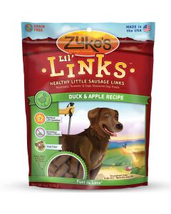 Zuke's Lil' Links Healthy Grain Free Little Sausage Links for Dogs Duck and Apple