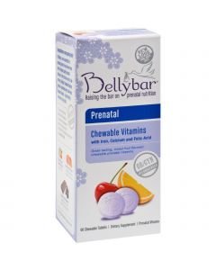 Bellybar Prenatal Chewable Vitamin Mixed Fruit - 60 Chewable Tablets