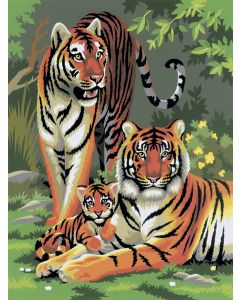 Royal Brush Junior Small Paint By Number Kit 8.75"X11.75"-Tigers