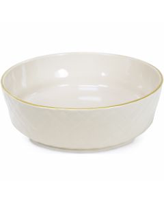 Worldwise Loved Ones Quilted Gloss Dog Bowl - Medium-Natural