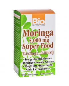 Bio Nutrition Moringa 5,000 mg Super Food - 60 Vegetable Capsules