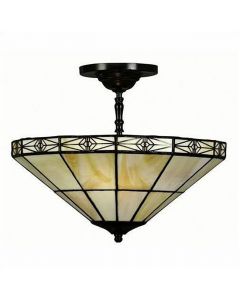 Warehouse of Tiffany Tiffany-style Geometric Mission-style Hanging Lamp