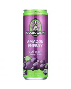 Sambazon Energy Drink - Amazon Energy - Acai Berry - 12 oz - case of 24